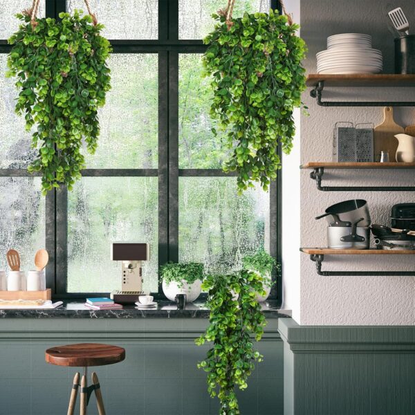 Висящи Изкуствени Растения 75 см – Декоративна Зеленина Без Поддръжка