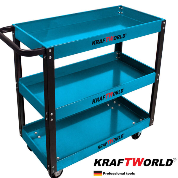 Количка за инструменти KraftWorld с 3 етажерки