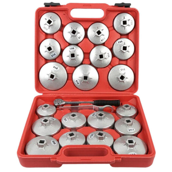 Комплект за маслени филтри KRAFTWORLD – 23 част – алуминиеви чашки