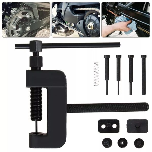 Комплект за разглобяване и занитване на вериги KraftWorld – универсален, #35–#630