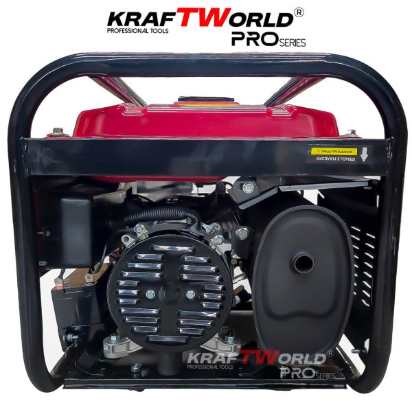 Четиритактов Бензинов генератор 4.5 kW с дистанционно запалване KraftWorld PRO Агрегат за ток с електрически старт и акумулатор