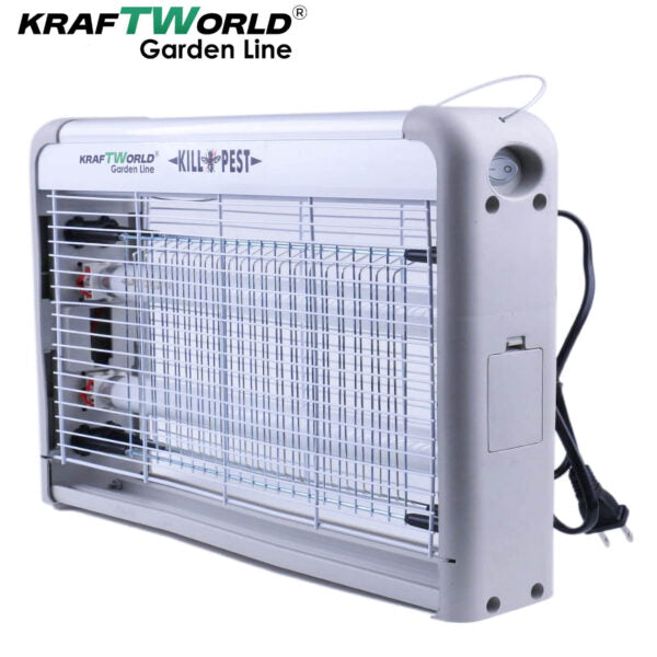 Мощна инсектицидна лампа KraftWorld 40W – Защита до 80 м² – UV лампа против комари и мухи