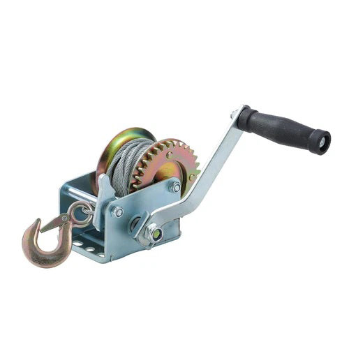 Ръчна лебедка за лодки и ремаркета KraftWorld – 1600 lbs (700 кг), 10 м въже