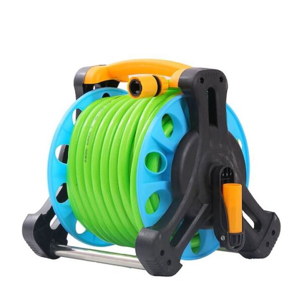 Преносима макара с маркуч 25 м – градинска, с дюза с 7 функции и накрайници