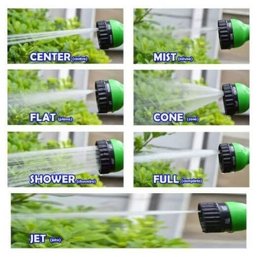 Преносима макара с маркуч 25 м – градинска, с дюза с 7 функции и накрайници