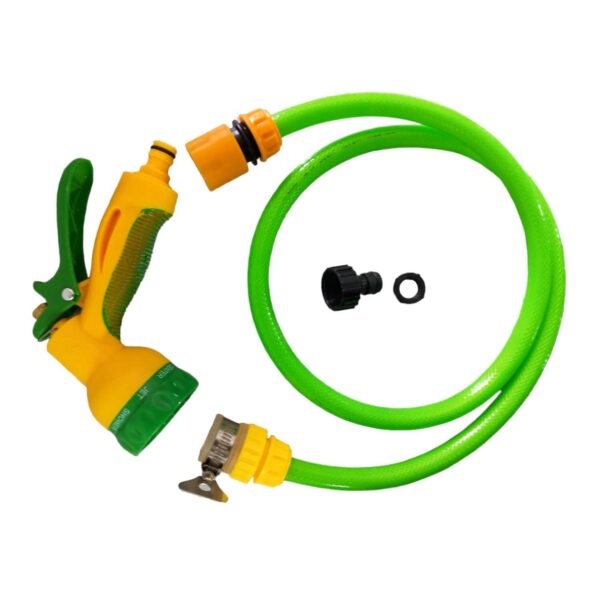 Преносима макара с маркуч 25 м – градинска, с дюза с 7 функции и накрайници