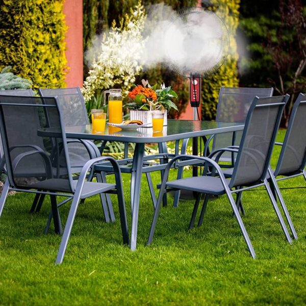 Градински комплект Sorento – маса 80×80 см + 4 метални стола