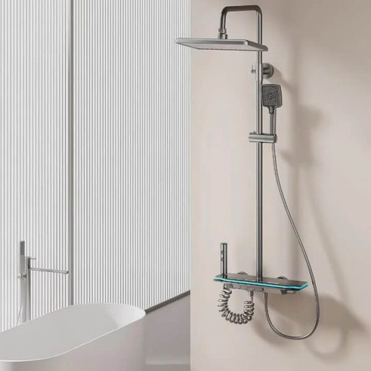 Премиум душ система Nero с термостат, LED дисплей и тропически душ