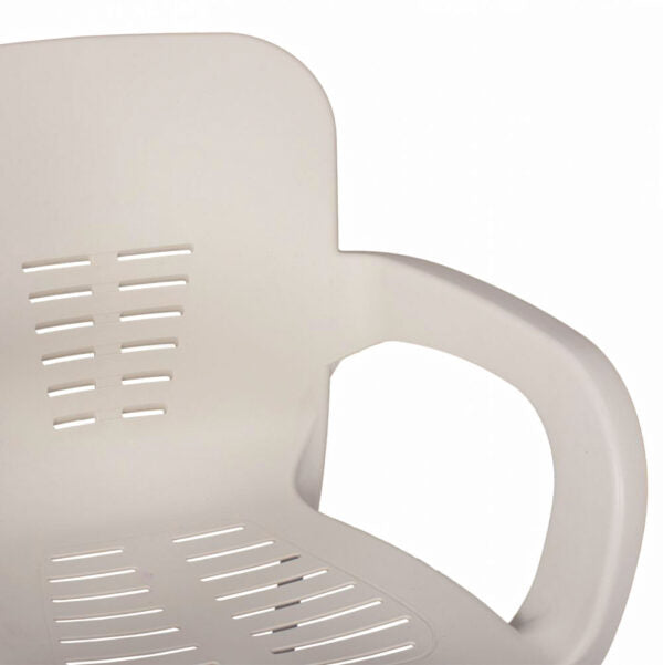 Сгъваема маса 80х80 + 4 удобни стола с подлакътници – за двор, балкон, тераса