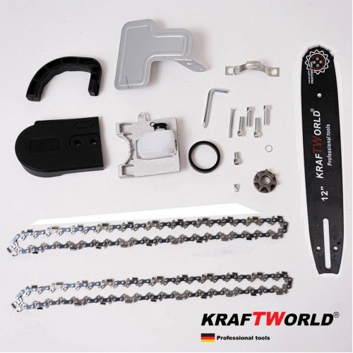 Приставка верижна кастрачка KraftWorld с 2бр верига – резачка за ъглошлайф