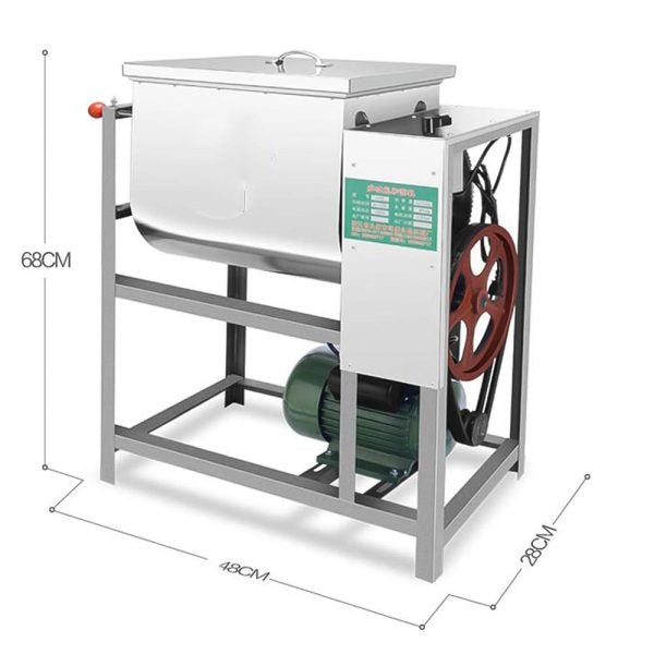 Професионална електрическа бъркалка за кайма и тесто 15 кг – 2200W, Машина за месене отнеръждаема стомана