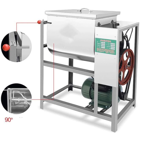 Професионална електрическа бъркалка за кайма и тесто 15 кг – 2200W, Машина за месене отнеръждаема стомана