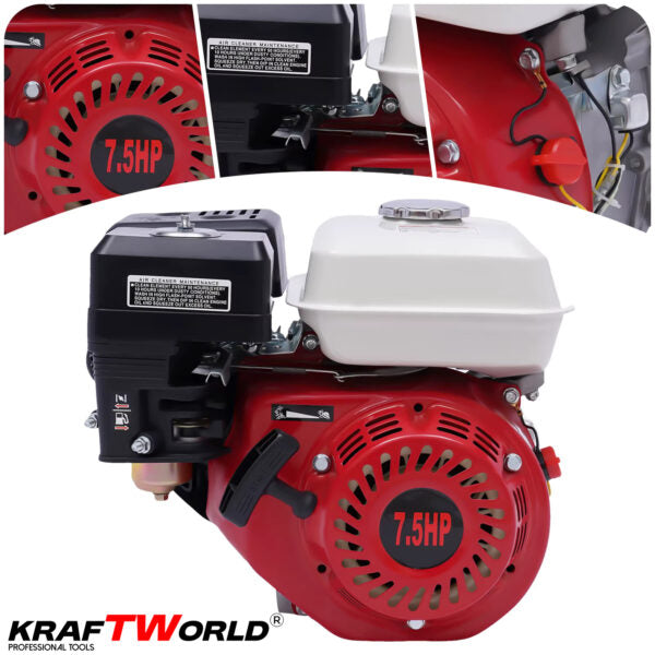 Бензинов Двигател за Мотофреза KraftWorld 7.5 кс