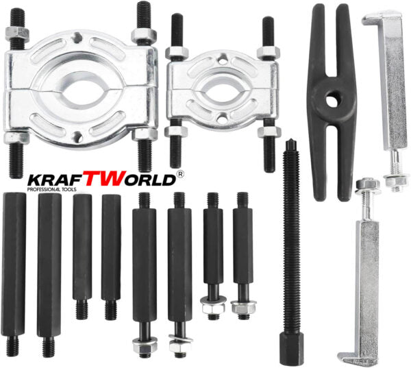 Комплект за демонтаж на лагери 30–70 мм KraftWorld Pro (14 части)
