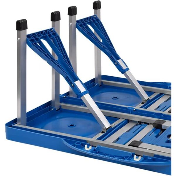 Сгъваема Къмпинг Маса с 4 Седалки и Отвор за Чадър – 100x70x75 см