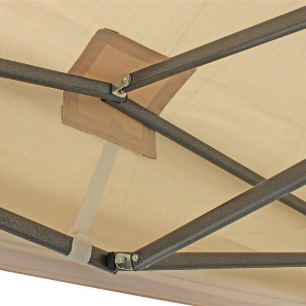 Луксозна градинска шатра KraftWorld 3×6 м – премиум бежово платнище, сгъваема конструкция