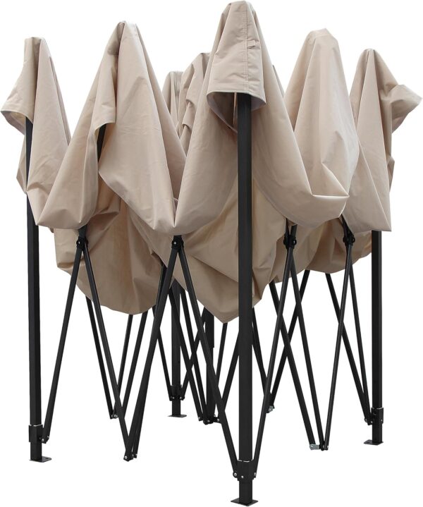 Сгъваема Шатра ЛУКС Бежов 3×3м – подсилена конструкция, UV и водоустойчив плат