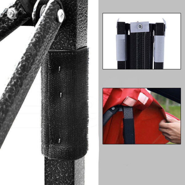 Червена Сгъваема Градинска Шатра 3×3м тип Хармоника – стабилна, водоустойчива и лесна за разпъване