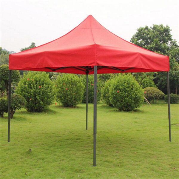 Червена Сгъваема Градинска Шатра 3×3м тип Хармоника – стабилна, водоустойчива и лесна за разпъване