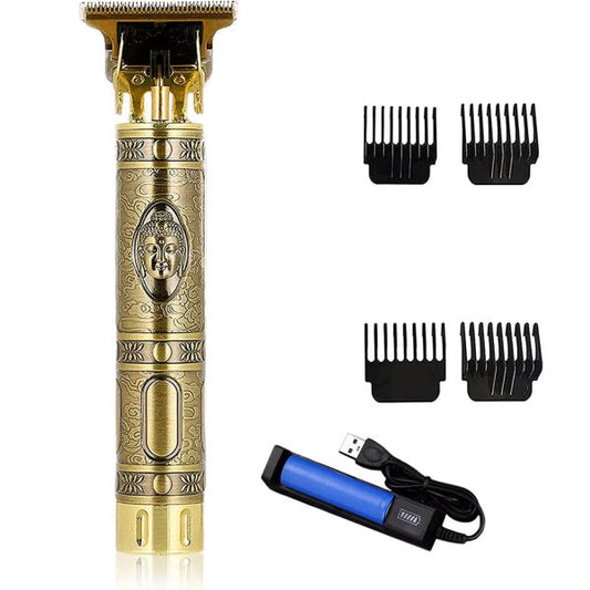 Тример за подстригване и оформяне – акумулаторна машинка с титаниево острие и ретро корпус