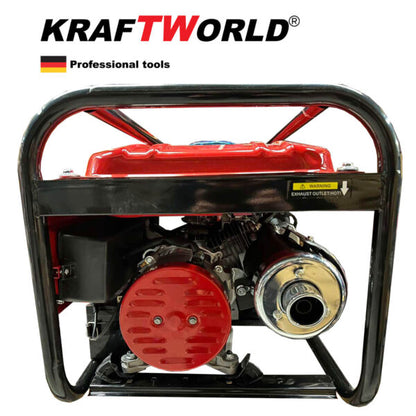 Четиритактов 3,5kW Генератор за ток KraftWorld – Агрегат с акумулатор и електростартер
