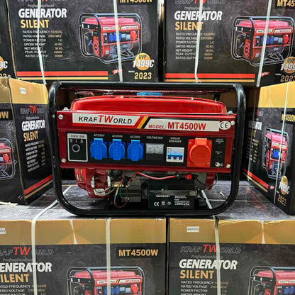 Четиритактов 3,5kW Генератор за ток KraftWorld – Агрегат с акумулатор и електростартер