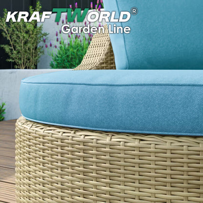 Градински комплект Long Beach: 2 ратанови дивана и табуретка/маса с опция за сглобяване в легло