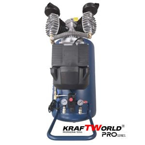 Компресор за въздух 100L KraftWorld с мощен 2200W мотор – 356 л/мин, 8 bar
