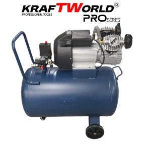 Компресор за въздух 100L KraftWorld с мощен 2200W мотор – 356 л/мин, 8 bar