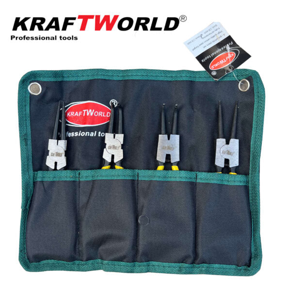 Комплект Зегер Клещи KraftWorld 150mm за Вътрешни и Външни Зегерки 6″