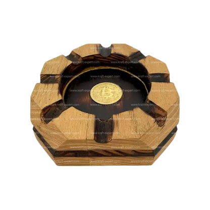 Дървен пепелник за цигари 4 x 15 х 15 см