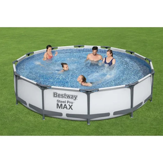 Сглобяем Басейн Steel Pro Max 3.66m X 76Cm – Голям, Удобен с Филтърна помпа