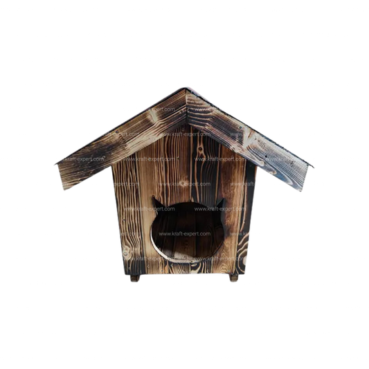 Дървена къщичка за коте