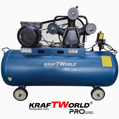 Трибутален въздушен компресор KraftWorld 200L | 4HP | 8 bar