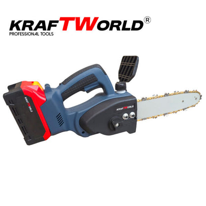 Акумулаторен Трион Резачка за Клони KraftWorld с 2 Батерии  и 2 Вериги