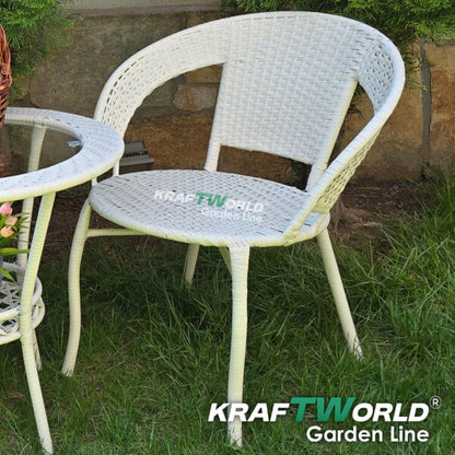 Градински Ратанов Стол Teresa – Удобен, Водоустойчив за Градина, Балкон и Тераса