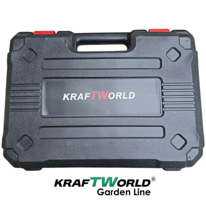 Професионален Комплект KraftWorld: Акумулаторна Лозарска Ножица + Телескопичен Прът