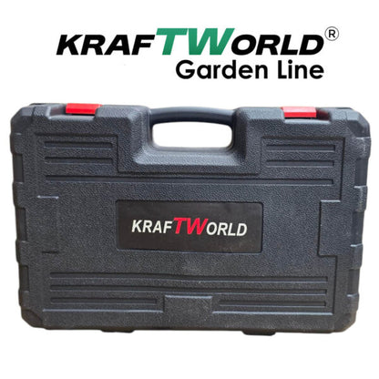 Професионален комплект KraftWorld – Лозарска ножица с 4 степени + Мини Резачка с Авто смазване