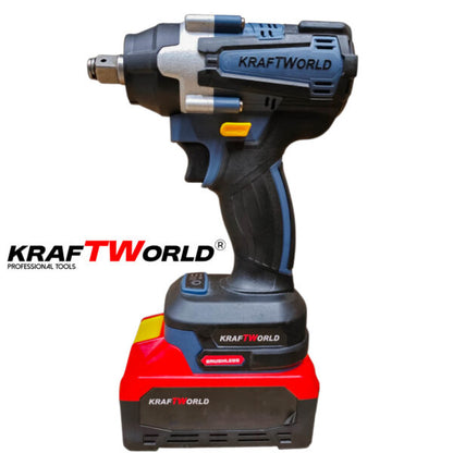 KraftWorld Акумулаторен Ударен Гайковерт 24V 4Ah – 850Nm + Куфар и 35 Части!