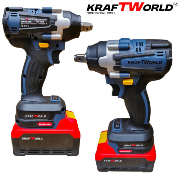 KraftWorld Акумулаторен Ударен Гайковерт 24V 4Ah – 850Nm + Куфар и 35 Части!