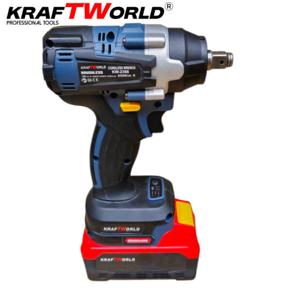 KraftWorld Акумулаторен Ударен Гайковерт 24V 4Ah – 850Nm + Куфар и 35 Части!