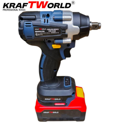 KraftWorld Акумулаторен Ударен Гайковерт 24V 4Ah – 850Nm + Куфар и 35 Части!