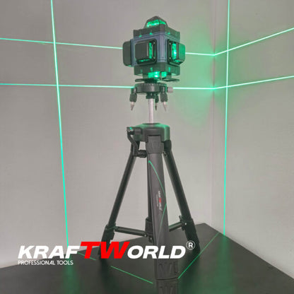 Акумулаторен комплект KraftWorld 5в1 – Лазерен Нивелир, Гайковерт – Винтоверт, Перфоратор, Ъглошлайф