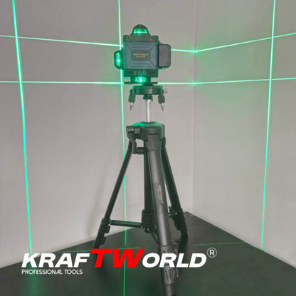 Акумулаторен комплект KraftWorld 5в1 – Лазерен Нивелир, Гайковерт – Винтоверт, Перфоратор, Ъглошлайф