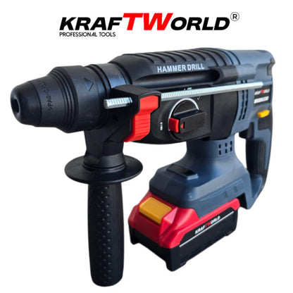 Акумулаторен комплект KraftWorld 5в1 – Лазерен Нивелир, Гайковерт – Винтоверт, Перфоратор, Ъглошлайф