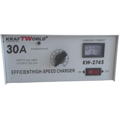 Зарядно устройство KraftWorld KW-2745 – 30A, за 6V и 12V акумулатори