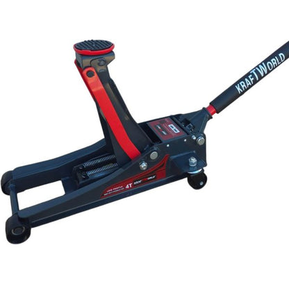 Нископрофилен Хидравличен Крик с Двойна Помпа KraftWorld – 4T, 83–465 мм