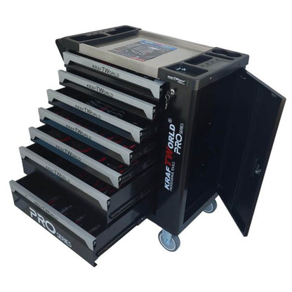 Професионален Шкаф с инструменти KraftWorld PRO 7 Пълни Чекмеджета – 258 Инструмента