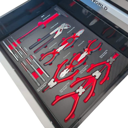 Професионален Шкаф с инструменти KraftWorld PRO 7 Пълни Чекмеджета – 258 Инструмента