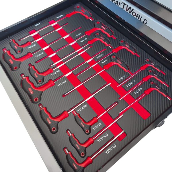 Професионален Шкаф с инструменти KraftWorld PRO 7 Пълни Чекмеджета – 258 Инструмента